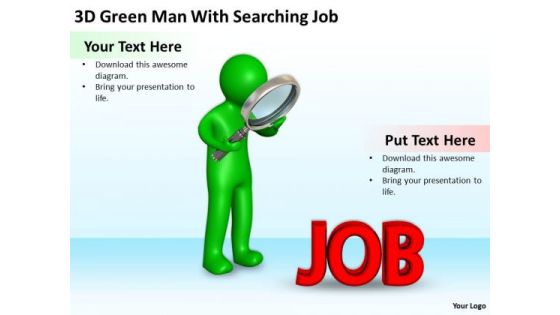 Business Process Flowchart Examples 3d Green Man With Searching Job PowerPoint Templates Business Process Flowchart Examples 3d Green Man With Searching Job PowerPoint Templates