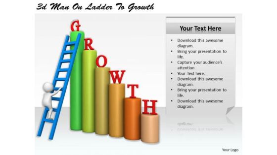 Business Process Strategy 3d Man On Ladder To Growth Character Modeling Business Process Strategy 3d Man On Ladder To Growth Character Modeling
