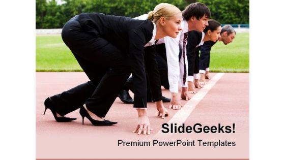 Business Race Metaphor PowerPoint Background And Template 1210 Business Race Metaphor PowerPoint Background And Template 1210