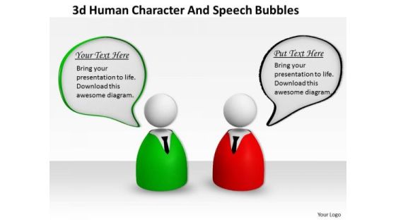 Business Strategy 3d Human Character And Speech Bubbles Modeling Business Strategy 3d Human Character And Speech Bubbles Modeling