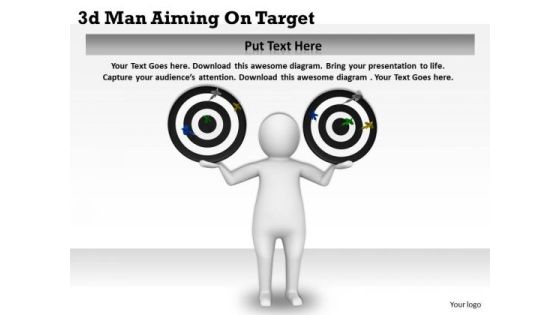 Business Strategy 3d Man Aiming On Target Character Models Business Strategy 3d Man Aiming On Target Character Models