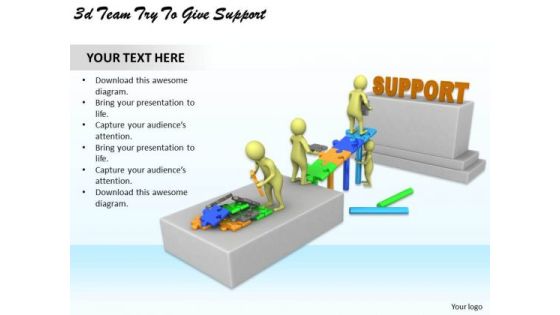 Business Strategy 3d Team Try To Give Support Basic Concepts Business Strategy 3d Team Try To Give Support Basic Concepts
