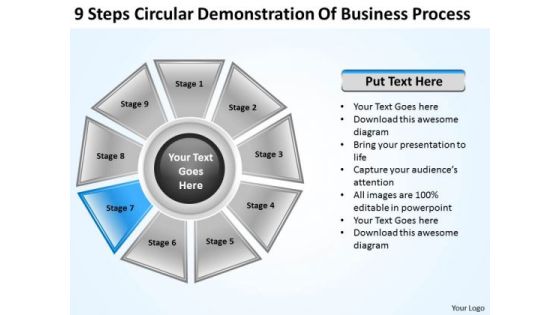 Business Strategy 9 Steps Circular Demonstration Of Process Sales Concepts Business Strategy 9 Steps Circular Demonstration Of Process Sales Concepts