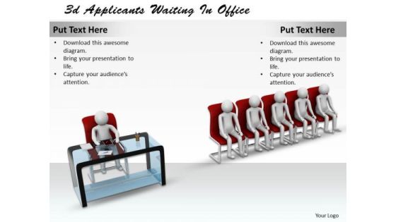 Business Strategy And Policy 3d Applicants Waiting Office Adaptable Concepts
