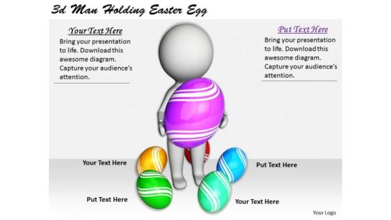 Business Strategy And Policy 3d Man Holding Easter Egg Concepts Business Strategy And Policy 3d Man Holding Easter Egg Concepts
