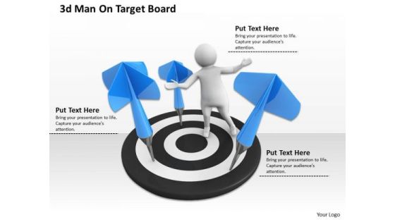 Business Strategy And Policy 3d Man On Target Board Concept Business Strategy And Policy 3d Man On Target Board Concept