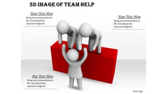 Business Strategy Concepts 3d Image Of Team Help Characters Business Strategy Concepts 3d Image Of Team Help Characters
