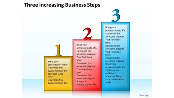Business Strategy Concepts Three Increasing Steps Strategic Planning Ppt Slide Business Strategy Concepts Three Increasing Steps Strategic Planning Ppt Slide