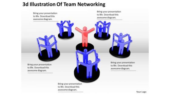 Business Strategy Consultant 3d Illustration Of Team Networking Concepts