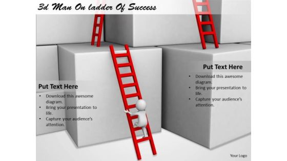 Business Strategy Consultant 3d Man Ladder Of Success Concept Business Strategy Consultant 3d Man Ladder Of Success Concept