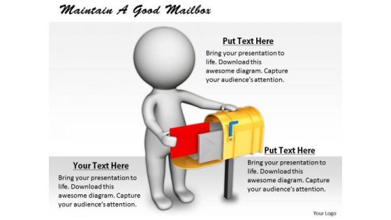 Business Strategy Consultant Maintain Good Mailbox 3d Character Modeling