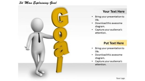 Business Strategy Consultants 3d Man Explaining Goal Concept Business Strategy Consultants 3d Man Explaining Goal Concept