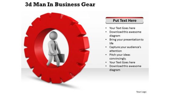 Business Strategy Consultants 3d Man Gear Concept Statement Business Strategy Consultants 3d Man Gear Concept Statement
