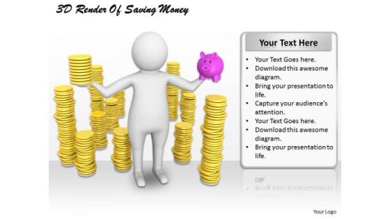 Business Strategy Execution 3d Render Of Saving Money Character Models Business Strategy Execution 3d Render Of Saving Money Character Models
