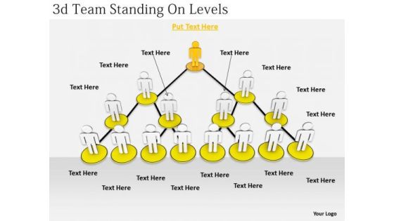Business Strategy Formulation 3d Team Standing Levels Character Business Strategy Formulation 3d Team Standing Levels Character