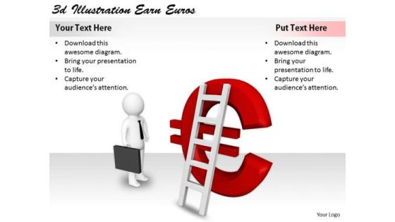 Business Strategy Innovation 3d Illustration Earn Euros Concepts Business Strategy Innovation 3d Illustration Earn Euros Concepts
