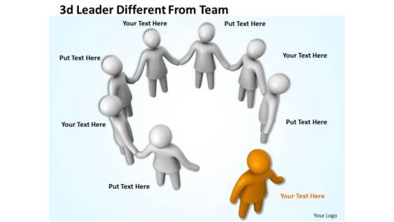 Business Strategy Innovation 3d Leader Different From Team Adaptable Concepts Business Strategy Innovation 3d Leader Different From Team Adaptable Concepts