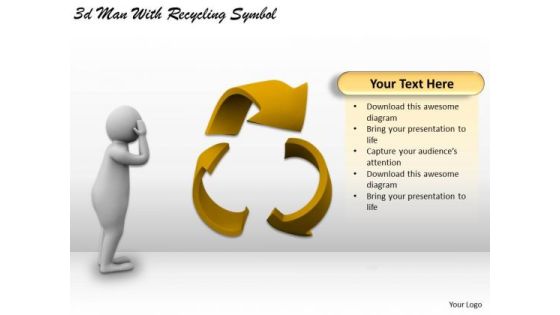 Business Strategy Model 3d Man With Recycling Symbol Character Models Business Strategy Model 3d Man With Recycling Symbol Character Models