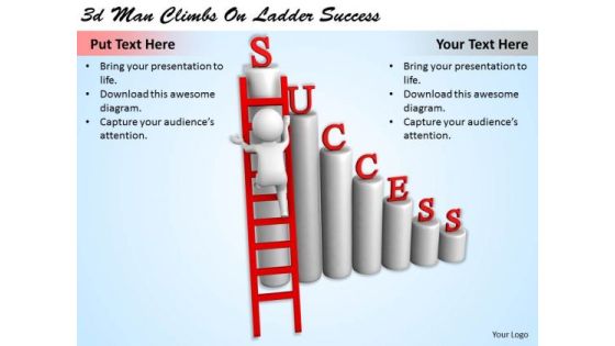 Business Strategy Plan 3d Man Climbs On Ladder Success Character Business Strategy Plan 3d Man Climbs On Ladder Success Character