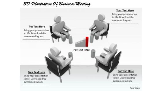 Business Strategy Plan Template 3d Illustration Of Meeting Concept