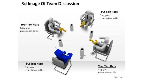 Business Strategy Plan Template 3d Image Of Team Discussion Characters Business Strategy Plan Template 3d Image Of Team Discussion Characters