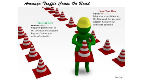 Business Strategy Planning Arrange Traffic Cones Road Concepts Business Strategy Planning Arrange Traffic Cones Road Concepts
