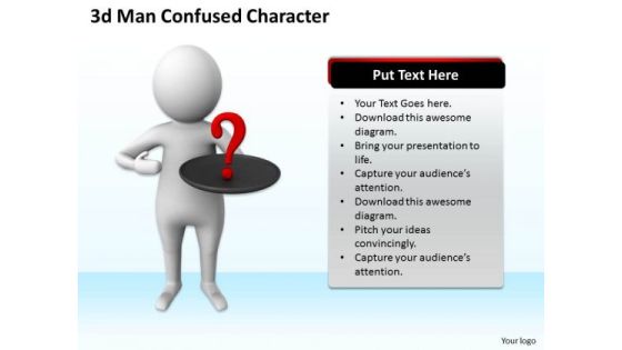 Business Strategy Process 3d Man Confused Character Models Business Strategy Process 3d Man Confused Character Models