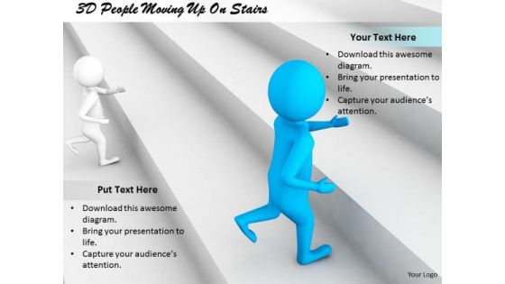 Business Strategy Review 3d People Moving Up On Stairs Character Business Strategy Review 3d People Moving Up On Stairs Character