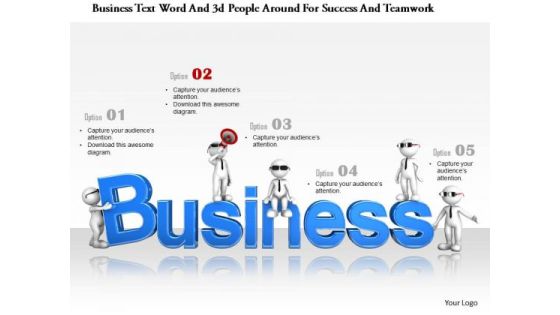 Business Text Word And 3d People Around For Success And Teamwork Business Text Word And 3d People Around For Success And Teamwork