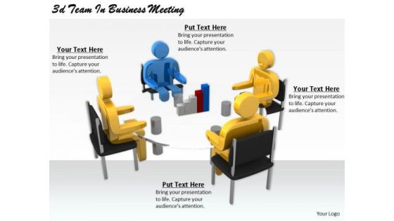Business Unit Strategy 3d Team Meeting Characters Business Unit Strategy 3d Team Meeting Characters