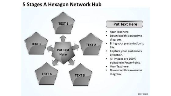Business Use Case Diagram 5 Stages Hexagon Network Hub PowerPoint Templates Business Use Case Diagram 5 Stages Hexagon Network Hub PowerPoint Templates