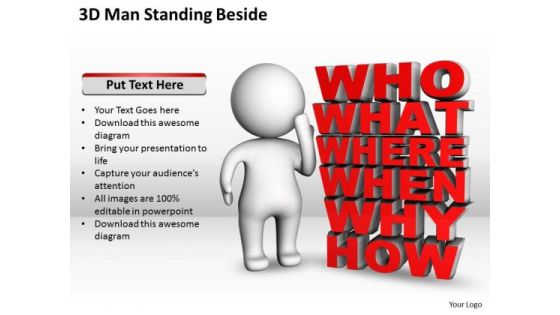 Business Workflow Diagram 3d Man Standing Beside PowerPoint Templates Ppt Backgrounds For Slides Business Workflow Diagram 3d Man Standing Beside PowerPoint Templates Ppt Backgrounds For Slides