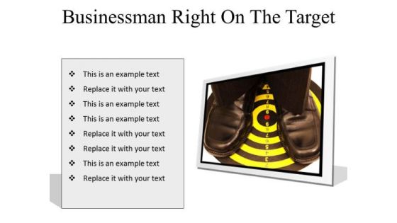Businessman Right On The Target Business PowerPoint Presentation Slides F Businessman Right On The Target Business PowerPoint Presentation Slides F