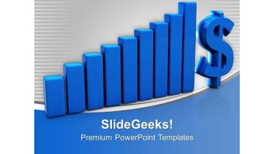 Bussiness Growth Graph With Dollar Sign PowerPoint Templates Ppt Backgrounds For Slides 0213