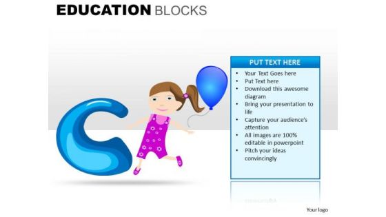 C Learning Alphabets PowerPoint Education Slides C Learning Alphabets PowerPoint Education Slides