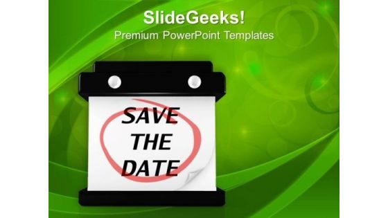 Calendar Save The Date PowerPoint Templates And PowerPoint Themes 0912