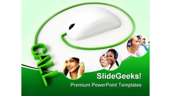 Call Center Mouse Business PowerPoint Themes And PowerPoint Slides 0411 Call Center Mouse Business PowerPoint Themes And PowerPoint Slides 0411