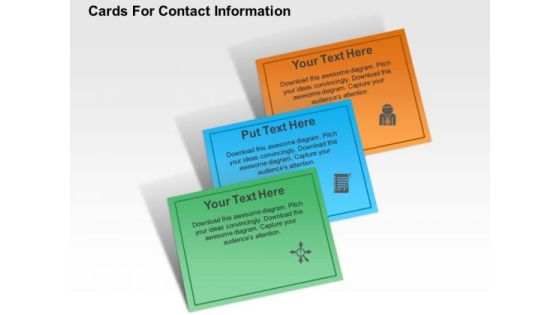 Cards For Contact Information PowerPoint Template