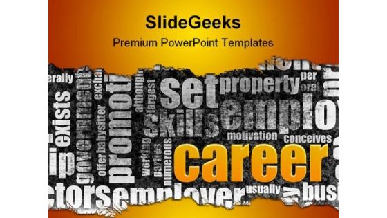 Career Business Future PowerPoint Template 1110 Career Business Future PowerPoint Template 1110