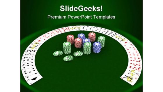 Casino Cards Games PowerPoint Template 1010