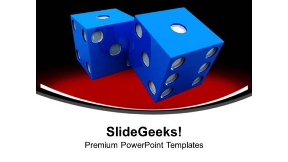 Casino Game Dices Lifestyle PowerPoint Templates Ppt Backgrounds For Slides 0413