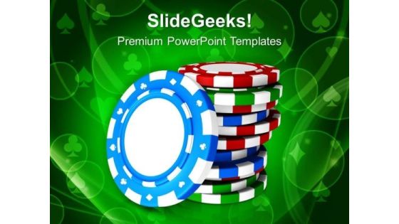 Casino Theme With Poker Game PowerPoint Templates Ppt Backgrounds For Slides 0413