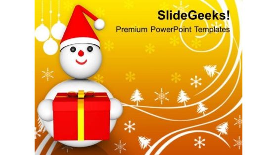 Celebrate This Christmas With Snowman PowerPoint Templates Ppt Backgrounds For Slides 0413 Celebrate This Christmas With Snowman PowerPoint Templates Ppt Backgrounds For Slides 0413
