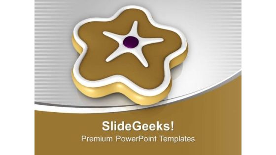 Celebration Cookie For Christmas PowerPoint Templates Ppt Backgrounds For Slides 0513