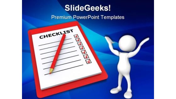 Checklist Business PowerPoint Templates And PowerPoint Backgrounds 0411 Checklist Business PowerPoint Templates And PowerPoint Backgrounds 0411