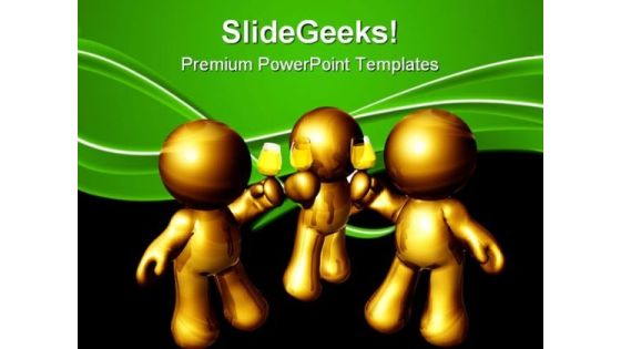 Cheers On Success Business PowerPoint Themes And PowerPoint Slides 0611 Cheers On Success Business PowerPoint Themes And PowerPoint Slides 0611