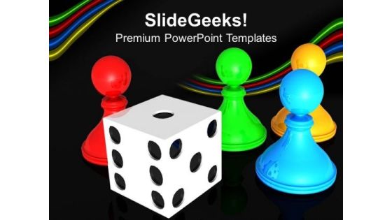 Chess Board With Dice Business PowerPoint Templates And PowerPoint Themes 0712 Chess Board With Dice Business PowerPoint Templates And PowerPoint Themes 0712