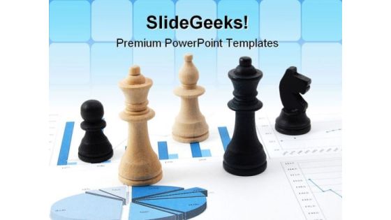 Chess Man Over Business Chart Finance PowerPoint Templates And PowerPoint Backgrounds 0211