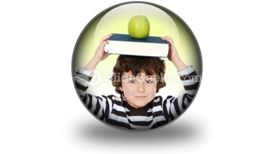 Child Boy Studying PowerPoint Icon C Child Boy Studying PowerPoint Icon C