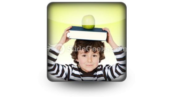 Child Boy Studying PowerPoint Icon S Child Boy Studying PowerPoint Icon S